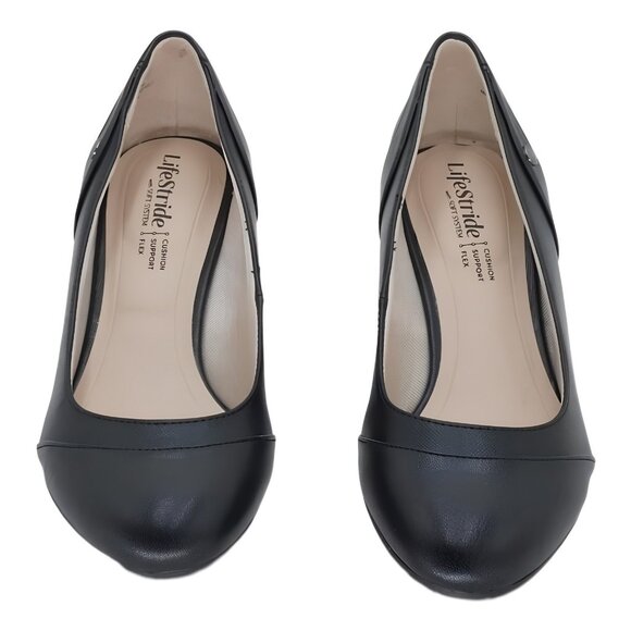 LifeStride Dreams Wedge Pumps Black Women 6W - Picture 5 of 6